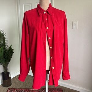 Newton Trading Co Vintage Red Flannel Button Up Shirt